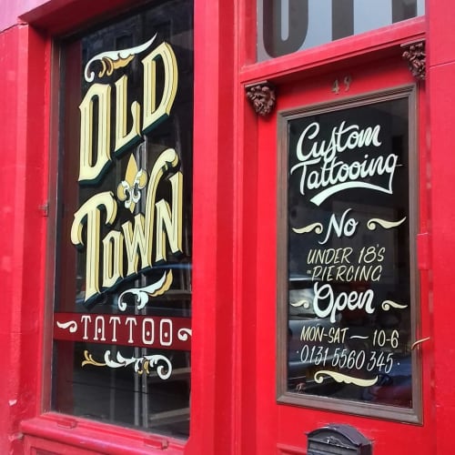 Old Town Tattoo Signage | Signage by Journeyman Signs (TATCH) | Old Town Tattoo in Edinburgh