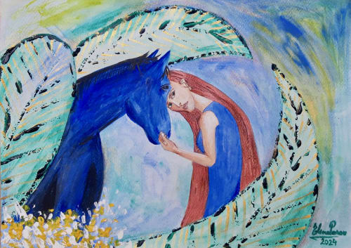 Belle (2024) | Oil And Acrylic Painting in Paintings by Elena Parau