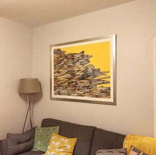 Cliffside-2 | Mixed Media by Sangeeta Sagar