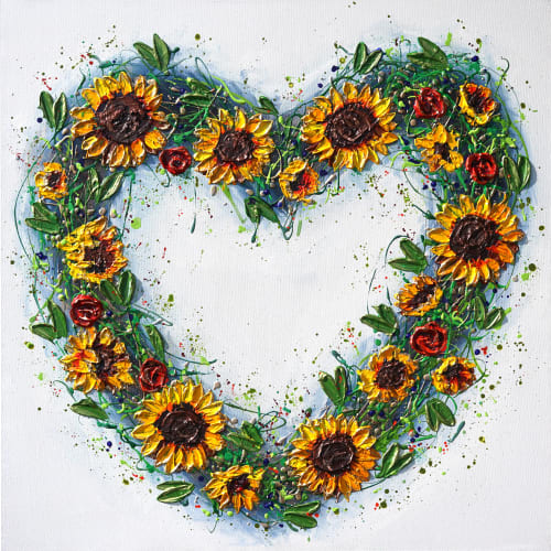 May your Heart Bloom with Love | Oil And Acrylic Painting in Paintings by Amanda Dagg