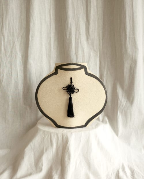 Ceramic Vase ‘Braided Lune’ | Vases & Vessels by INI CERAMIQUE