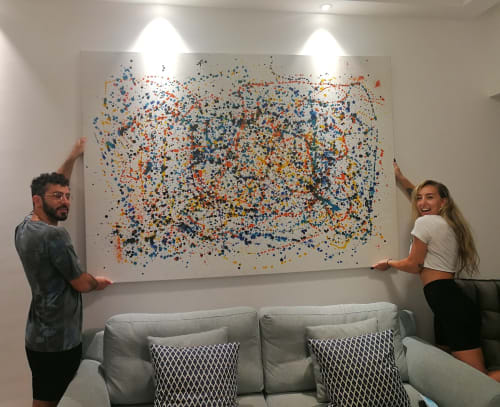 "Points" | Oil And Acrylic Painting in Paintings by Shirly Maimom Art