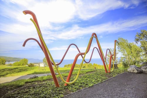 LA CONCILIATION DES CONTRAIRES | Public Sculptures by COOKE-SASSEVILLE | Domaine Forget de Charlevoix in Saint-Irénée