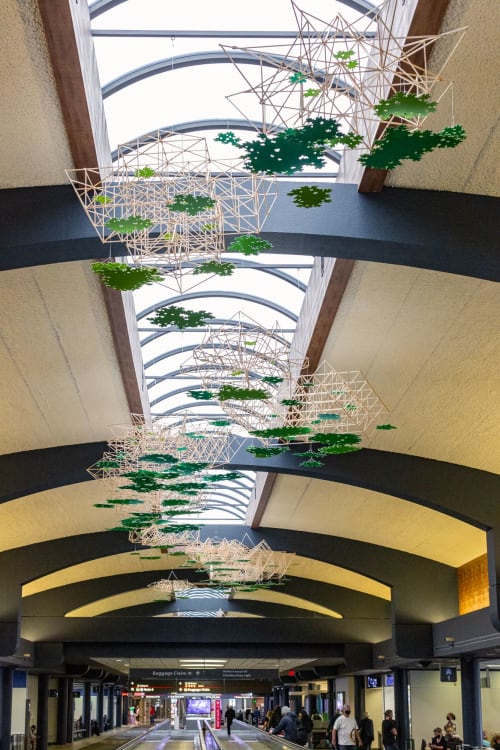 Shy Canopy | Public Sculptures by Carin Mincemoyer Studio | Pittsburgh International Airport in Pittsburgh