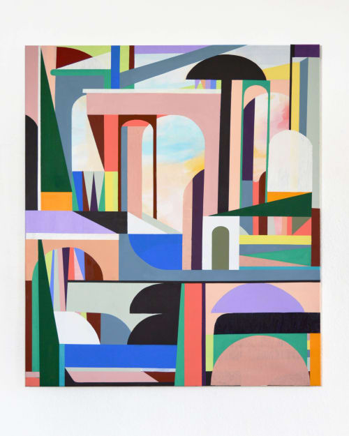 METROPOLIS - Original painting - Acrylic oil stick on canvas | Oil And Acrylic Painting in Paintings by Jilli Darling