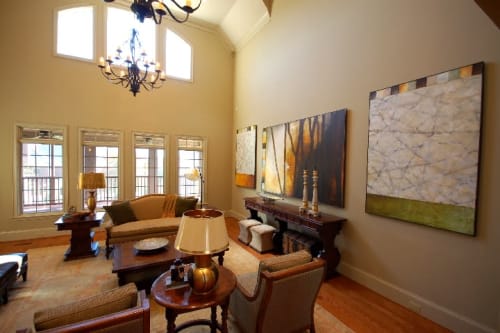 Matrix I (right) and Matrix II (left) | Paintings by Allen Cox Studio | Private Residence - Knoxville, TN in Knoxville