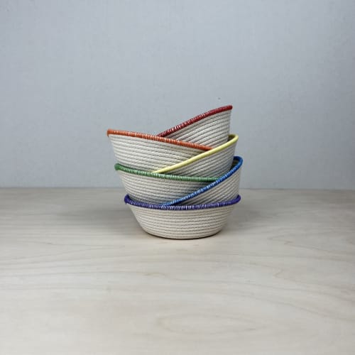 Set of 6 Small Montessori sorting bowls in rainbow colours | Storage Basket in Storage by Crafting the Harvest