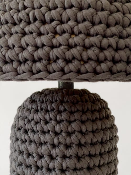 The Knitty Table Lamp in Charcoal | Lamps by Meg Morrison