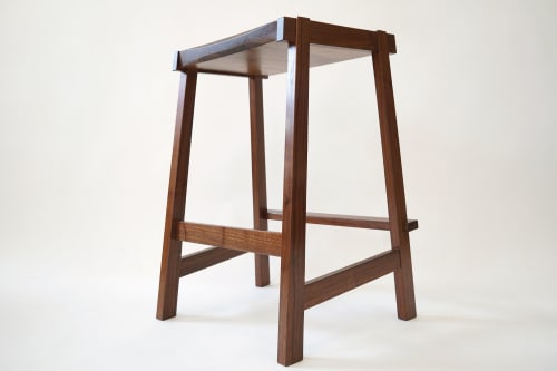 Montrose Stool in Walnut | Counter Stool in Chairs by Geoff McKonly Furniture