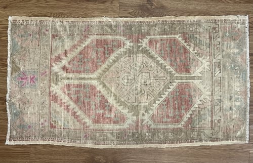 Hand-woven Turkish Rug Doormat| 1.9 x 3.3 | Small Rug in Rugs by Wool and Rug