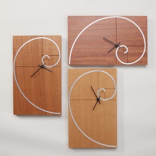 Fibonacci Spiral Clock | Decorative Objects by Carol Jackson Furniture
