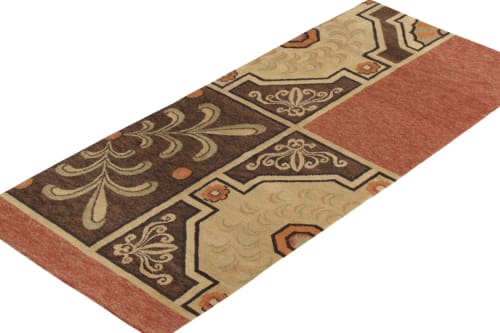 Beige Brown 18th-Century European Contemporary Flat Weave | Area Rug in Rugs by Rug and Kilim