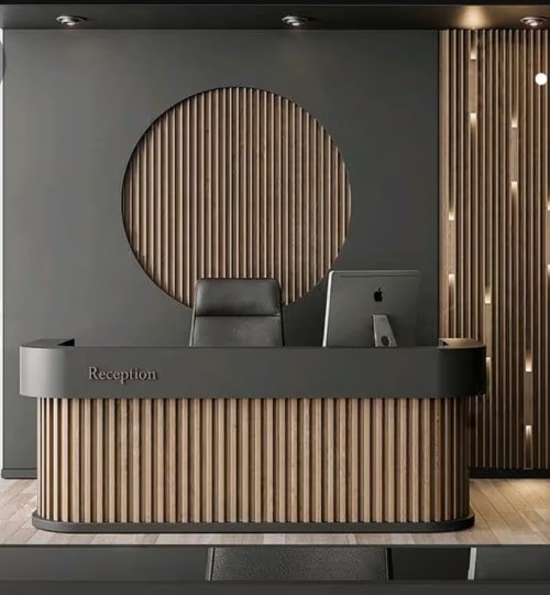 Modern Slat Office Desk | Tables by Son-ya Luch (Owner) SP Fabrication and Design