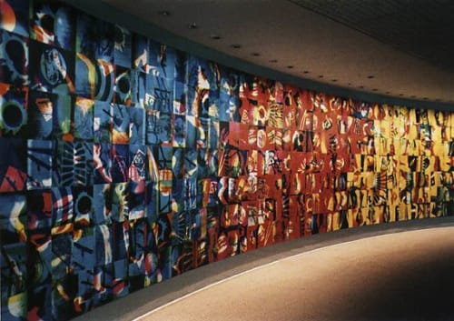 Precambrian Waltz | Wall Treatments by Susan Kaprov Studio | Port Authority of NY & NJ Administration Building in Queens