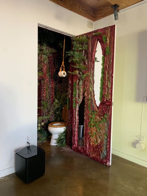 "Mirror Woods" Bathroom | Art & Wall Decor by Tom Franco & The Dreams | Yes Theory HQ in Los Angeles