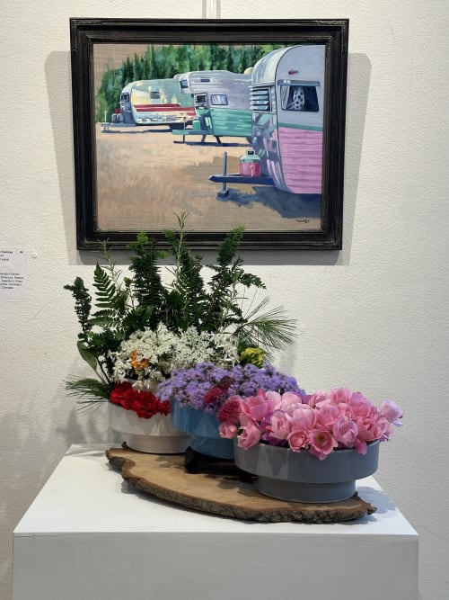 Retro Resort | Paintings by Catherine Twomey | The Gallery at Flat Rock in Flat Rock