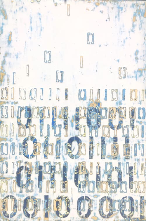 A commission from the binary code message series: "Our Mission is You" | Paintings by L Rowland Contemporary Art | Mission Hospital: Emergency Room in Asheville