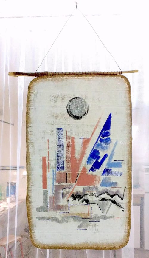 Moon - Eco Aware Art Sculptural Wall Hanging | Wall Sculpture in Wall Hangings by Jacob von Sternberg Large Abstracts