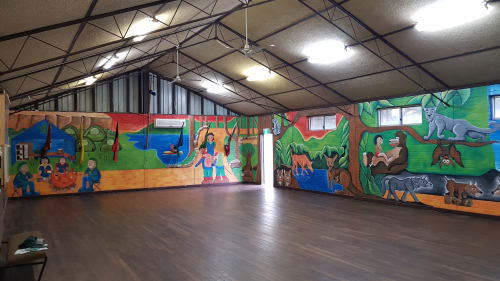 Armadale Scout Hall Mural - Camping/ Jungle Book Theme/ Scout Hall Symbols 2018 | Murals by Brushstrokes Designs | Armadale scout hall in Armadale