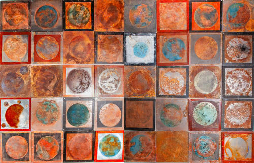 Planetary Wall | Oil And Acrylic Painting in Paintings by Adam Shaw Studio | Museum of Sonoma County in Santa Rosa
