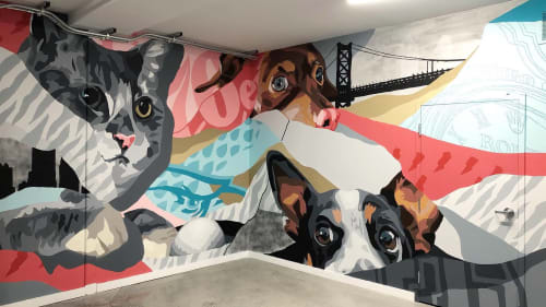 Gray Down Offices Mural | Murals by CERA STREET ART | Gray Down, LLC in Philadelphia