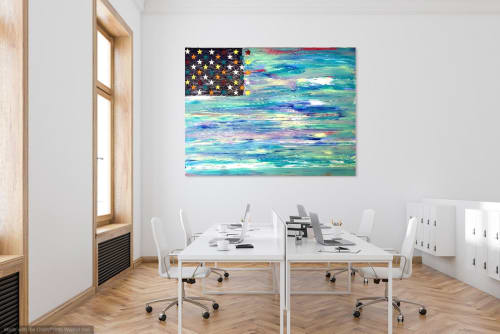 California Ocean Flag | Paintings by Dutch Montana Art | 1111 Bayside Dr in Newport Beach
