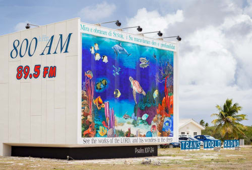 The Oceanic Life of Bonaire | Murals by Mural Art Designs | Trans World Radio Bonaire (TWR) in Kralendijk