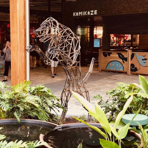 Leaping Hound | Public Sculptures by Cezary Stulgis | Westfield Coomera in Coomera