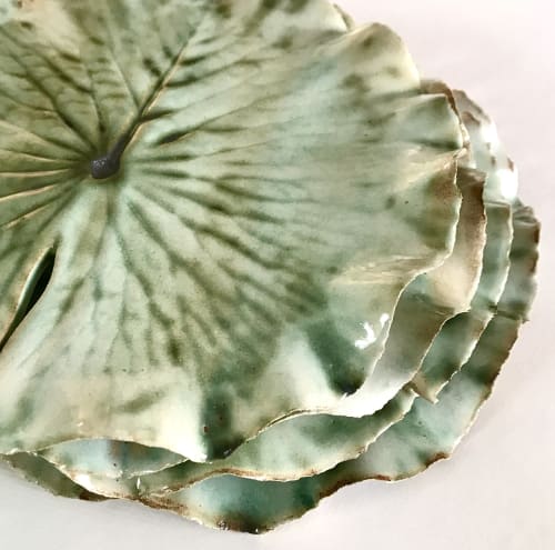 Pond Lily Leaf Side Plate | Dinnerware by Sonya Ceramic Art | The Ethicurean in Bristol