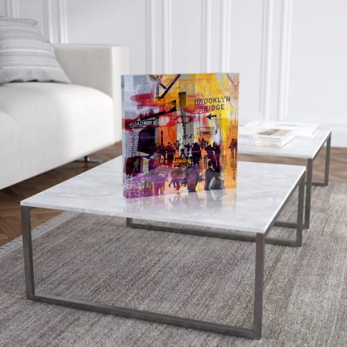 NEW YORK DOWNTOWN X Acrylic Prism Art Object | Sculptures by Sven Pfrommer