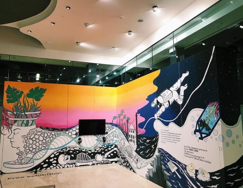 RawMinds/ Being Human Mural | Murals by Frankie Strand | Wellcome Collection in London