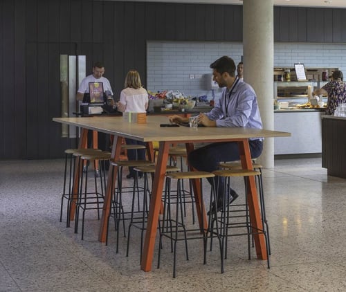 Tall Trestle Table | Tables by Jennifer Newman | British Sugar in Hampton