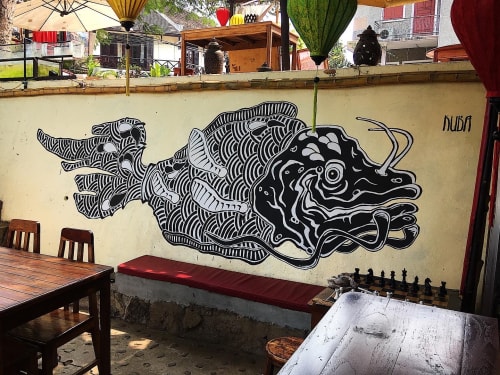 Fisch | Street Murals by Kuba | Sa Sa Sunset Cruise and Bar in Luang Prabang