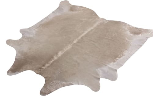 Rug & Kilim’s Contemporary Cowhide Rug in White and Rose | Rugs by Rug and Kilim