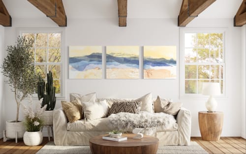 Beckoning Basin (triptych) | Paintings by Jan Sullivan Fowler | B. David Levine in Los Angeles