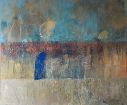 Blue Study Series | Oil And Acrylic Painting in Paintings by Margaret Kisza