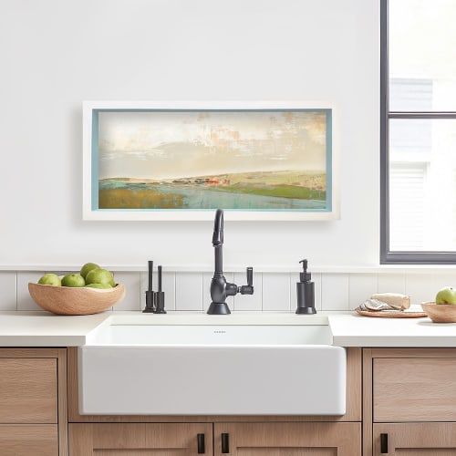 Framed Abstract Landscape in Neutral Colors | Prints by Suzanne Nicoll Studio