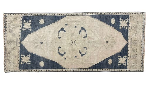 Vintage Turkish rug pillow | 1.8 x 3.9 | Small Rug in Rugs by Vintage Loomz