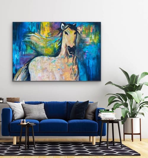 Pretty Boy Horse Acrylic Painting | Paintings by Strokes by Red - Red (Linda Harrison)