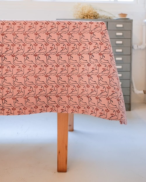 Samara - Hand Block-printed Table Cloth | Linens & Bedding by Soil to Studio | Industry City in Brooklyn