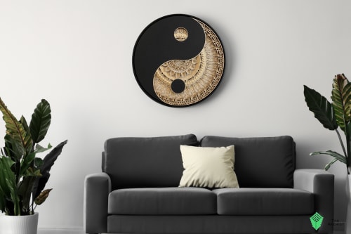 Taijitu (Yin Yang) | Wall Sculpture in Wall Hangings by Mohamad Aaqib