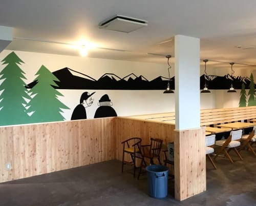 Indoor Mural | Murals by Yusuke Hanai | HYTTER LODGE in Chino-shi