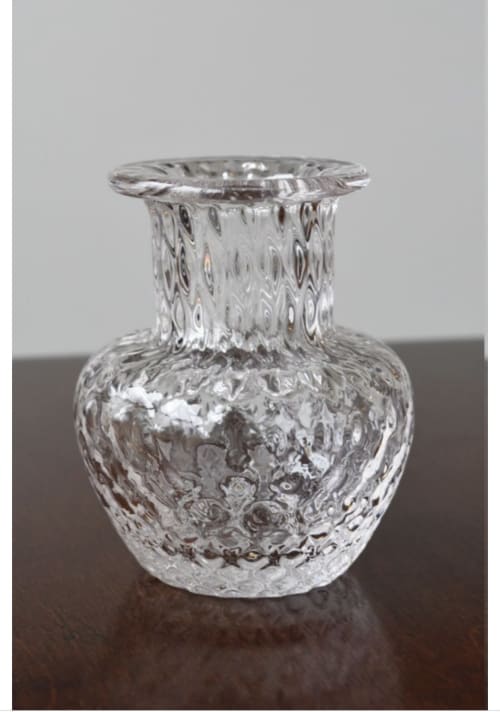 Small Optic Clear Vase | Vases & Vessels by Tucker Glass and Design`