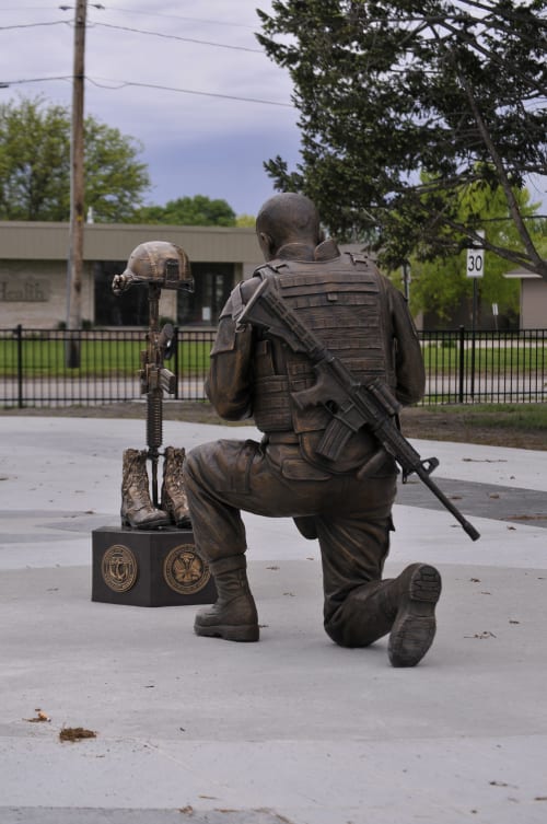 Remembering Our Fallen | Public Sculptures by Sutton Betti | Veterans memorial park in Fremont