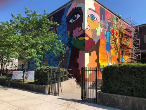 Ps 22 Graniteville Mural | Murals by Alice Mizrachi | Public School 22 in Staten Island