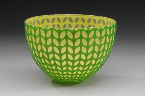 Spring Green Petal Bowl | Dinnerware by Carrie Gustafson