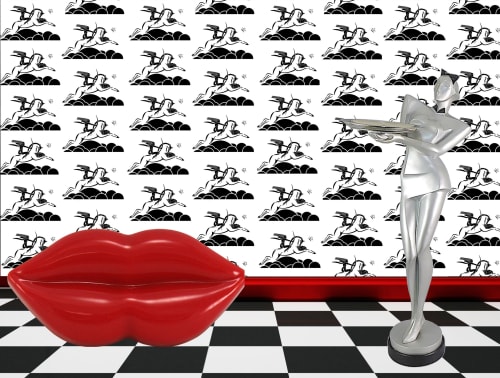 Diana , DOH 01 (Black on white) DOH02 (White on Black) | Wallpaper in Wall Treatments by ART DECOR DESIGNS