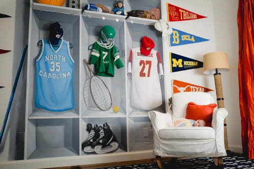 Trompe L' Oeil Locker Room | Murals by Nicolette Atelier