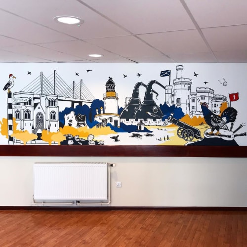 Indoor Mural | Murals by Little Book Transfers | Inverness Youth Hostel in Inverness