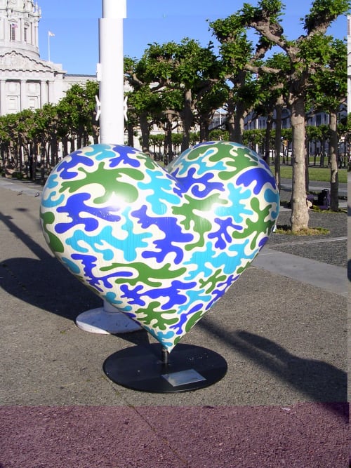 Global Heart | Public Sculptures by Kara Maria | Hearts in San Francisco in San Francisco